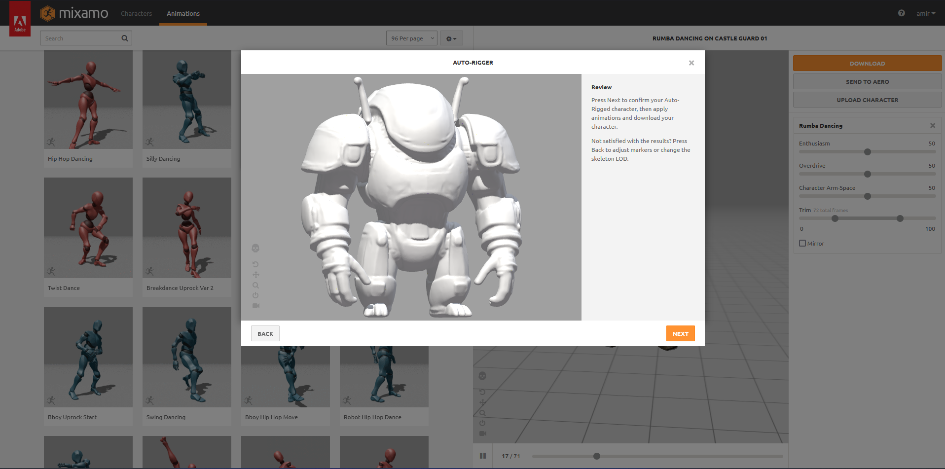 Step 3: Rig Confirmation